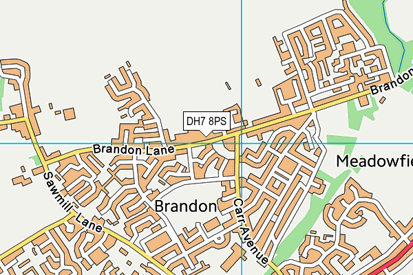 DH7 8PS map - OS VectorMap District (Ordnance Survey)