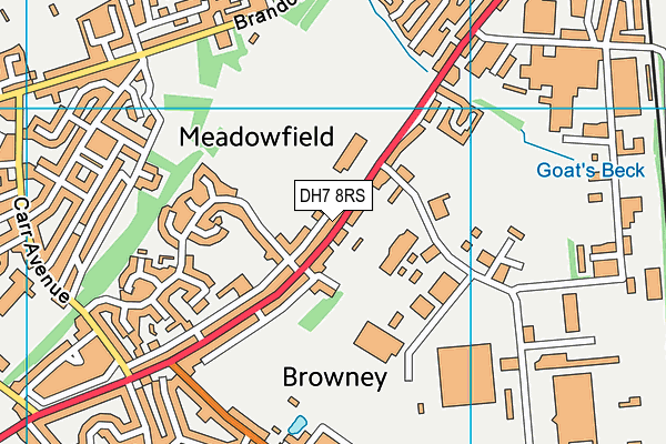 Meadowfield Leisure Centre map (DH7 8RS) - OS VectorMap District (Ordnance Survey)