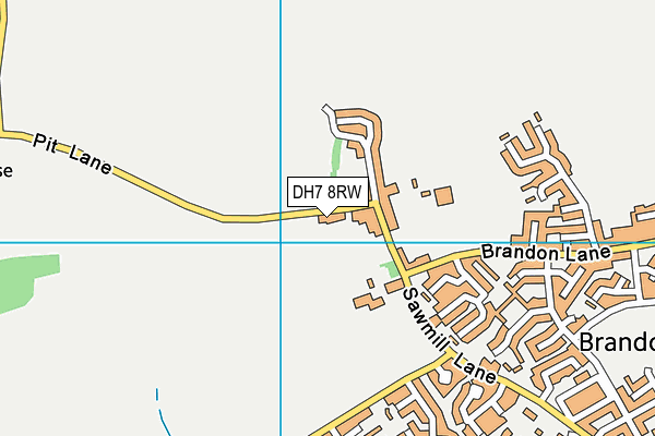 DH7 8RW map - OS VectorMap District (Ordnance Survey)