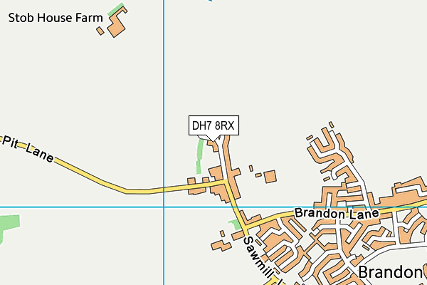DH7 8RX map - OS VectorMap District (Ordnance Survey)