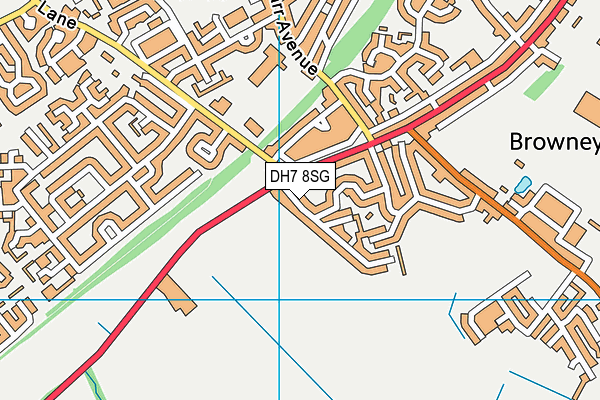 DH7 8SG map - OS VectorMap District (Ordnance Survey)