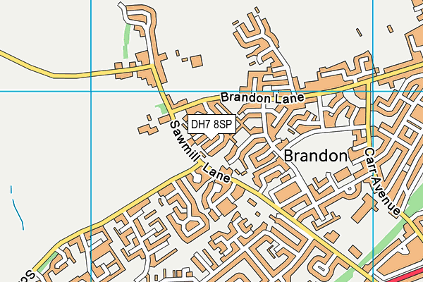 DH7 8SP map - OS VectorMap District (Ordnance Survey)