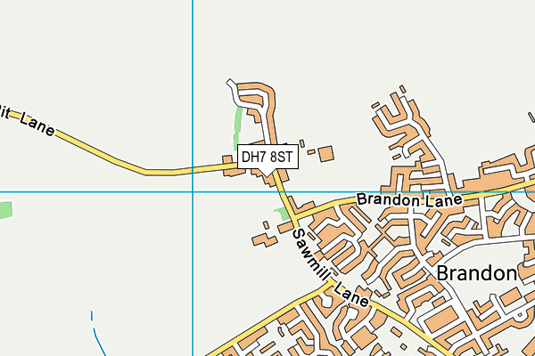 DH7 8ST map - OS VectorMap District (Ordnance Survey)