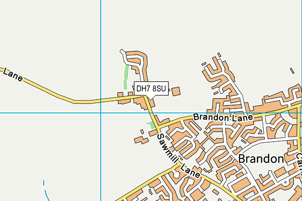 DH7 8SU map - OS VectorMap District (Ordnance Survey)