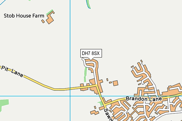 DH7 8SX map - OS VectorMap District (Ordnance Survey)