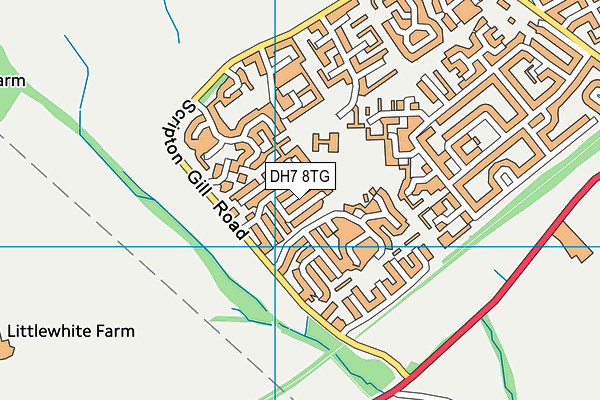 DH7 8TG map - OS VectorMap District (Ordnance Survey)