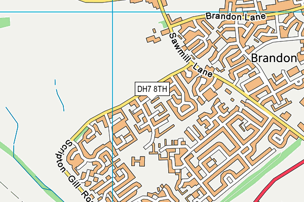 DH7 8TH map - OS VectorMap District (Ordnance Survey)