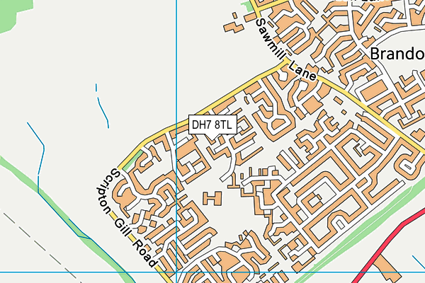 DH7 8TL map - OS VectorMap District (Ordnance Survey)