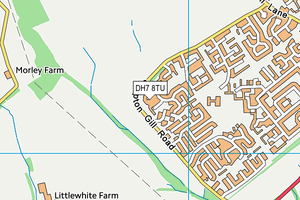 DH7 8TU map - OS VectorMap District (Ordnance Survey)