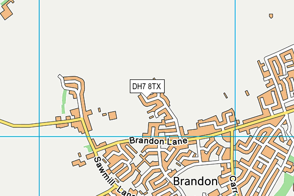 DH7 8TX map - OS VectorMap District (Ordnance Survey)