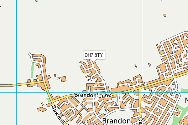 DH7 8TY map - OS VectorMap District (Ordnance Survey)