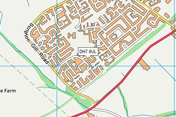 DH7 8UL map - OS VectorMap District (Ordnance Survey)