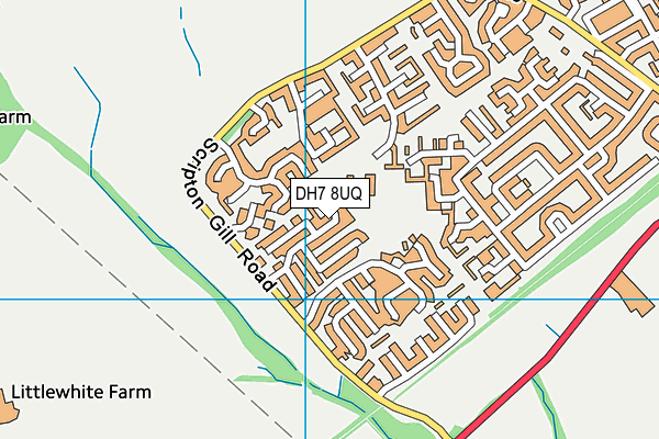 DH7 8UQ map - OS VectorMap District (Ordnance Survey)