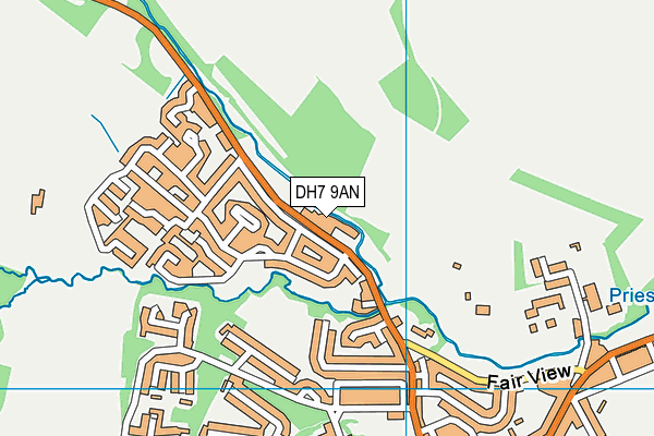 DH7 9AN map - OS VectorMap District (Ordnance Survey)