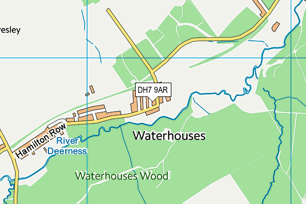 DH7 9AR map - OS VectorMap District (Ordnance Survey)
