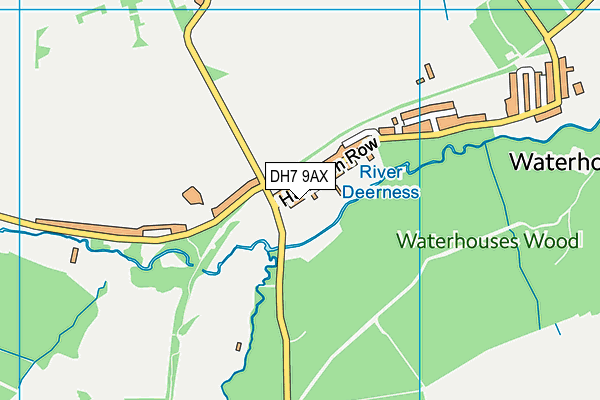 DH7 9AX map - OS VectorMap District (Ordnance Survey)