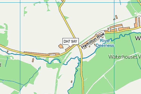 DH7 9AY map - OS VectorMap District (Ordnance Survey)