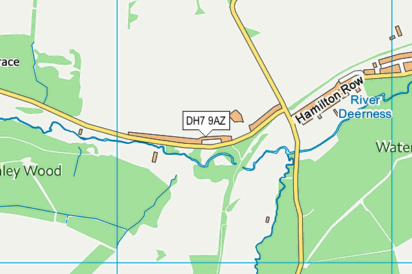 DH7 9AZ map - OS VectorMap District (Ordnance Survey)