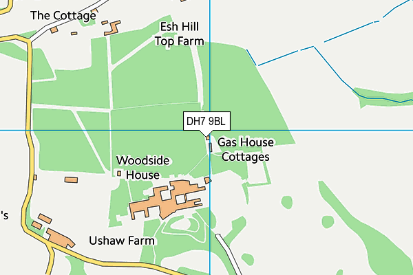 DH7 9BL map - OS VectorMap District (Ordnance Survey)