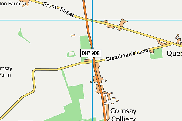 DH7 9DB map - OS VectorMap District (Ordnance Survey)