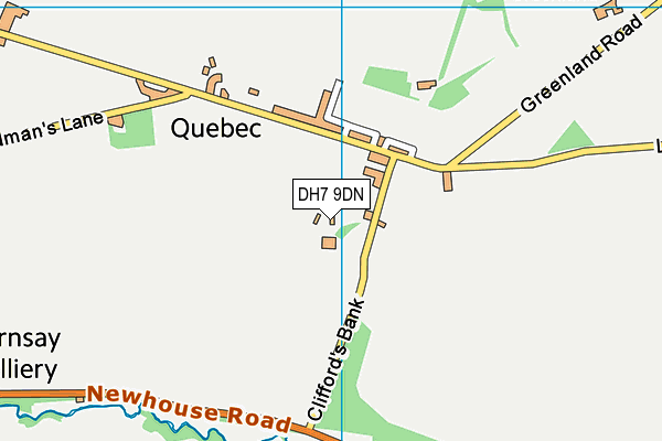 DH7 9DN map - OS VectorMap District (Ordnance Survey)