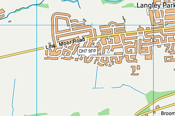 DH7 9FP map - OS VectorMap District (Ordnance Survey)