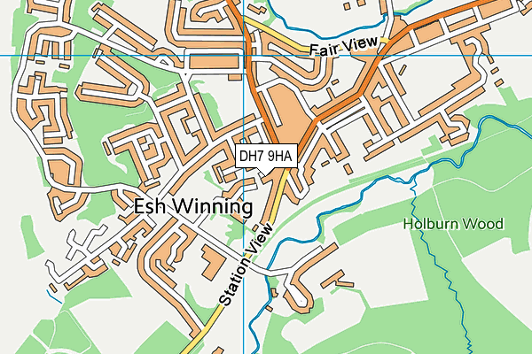DH7 9HA map - OS VectorMap District (Ordnance Survey)