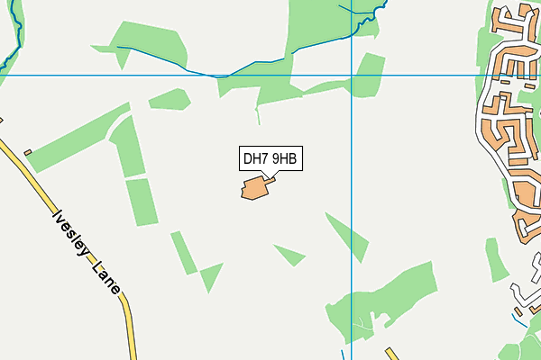 DH7 9HB map - OS VectorMap District (Ordnance Survey)