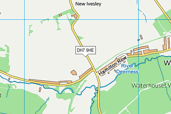 DH7 9HE map - OS VectorMap District (Ordnance Survey)