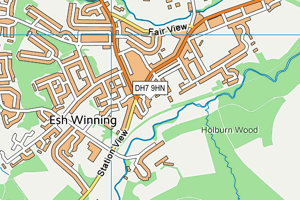 DH7 9HN map - OS VectorMap District (Ordnance Survey)