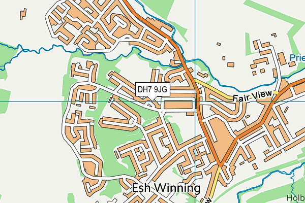 DH7 9JG map - OS VectorMap District (Ordnance Survey)
