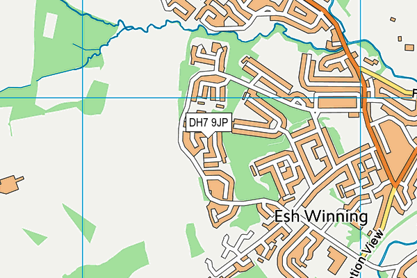 DH7 9JP map - OS VectorMap District (Ordnance Survey)