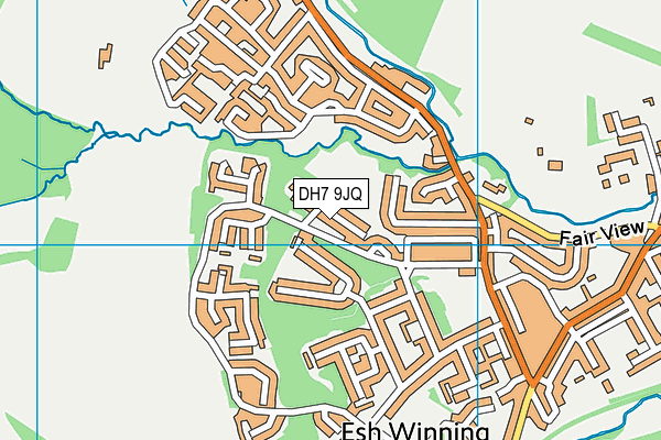 DH7 9JQ map - OS VectorMap District (Ordnance Survey)