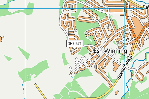 DH7 9JT map - OS VectorMap District (Ordnance Survey)