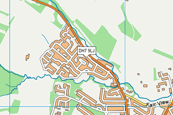 DH7 9LJ map - OS VectorMap District (Ordnance Survey)