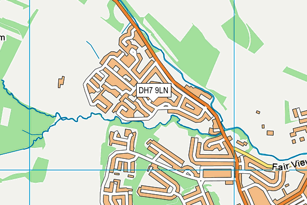DH7 9LN map - OS VectorMap District (Ordnance Survey)