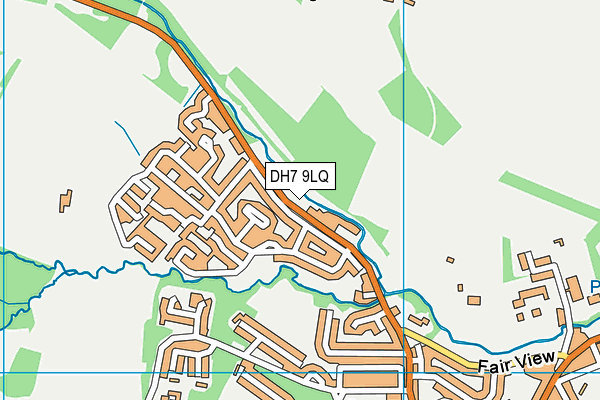 DH7 9LQ map - OS VectorMap District (Ordnance Survey)