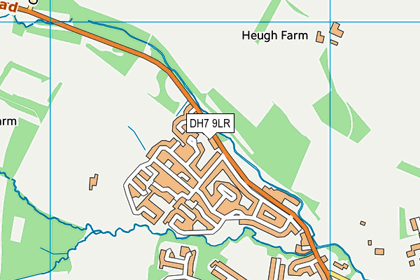 DH7 9LR map - OS VectorMap District (Ordnance Survey)