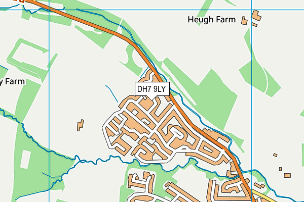 DH7 9LY map - OS VectorMap District (Ordnance Survey)