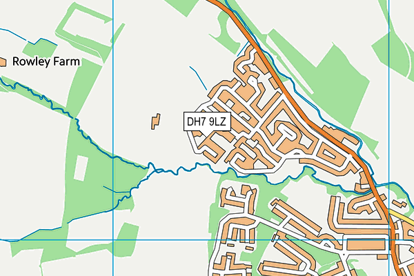 DH7 9LZ map - OS VectorMap District (Ordnance Survey)