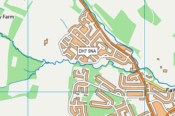 DH7 9NA map - OS VectorMap District (Ordnance Survey)