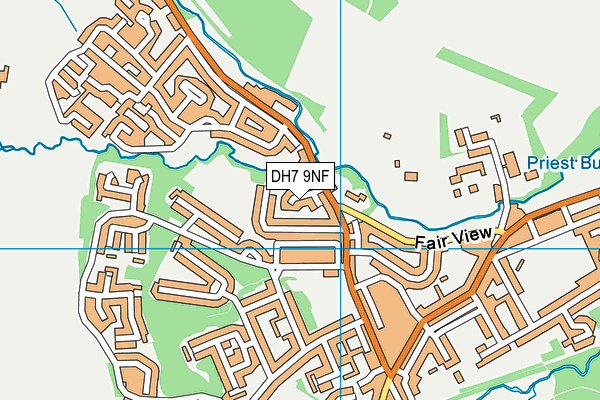 DH7 9NF map - OS VectorMap District (Ordnance Survey)