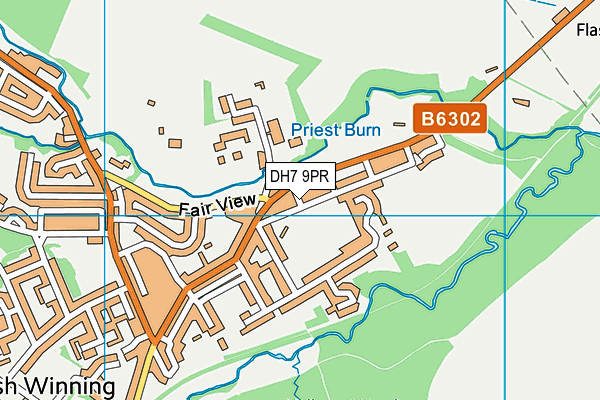 DH7 9PR map - OS VectorMap District (Ordnance Survey)