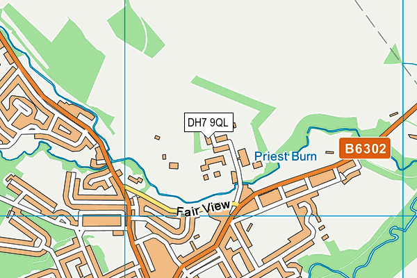 DH7 9QL map - OS VectorMap District (Ordnance Survey)