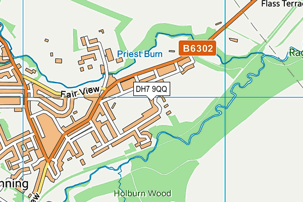DH7 9QQ map - OS VectorMap District (Ordnance Survey)