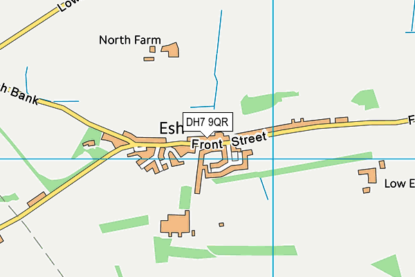 Esh CofE (Aided) Primary School map (DH7 9QR) - OS VectorMap District (Ordnance Survey)
