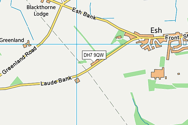 DH7 9QW map - OS VectorMap District (Ordnance Survey)
