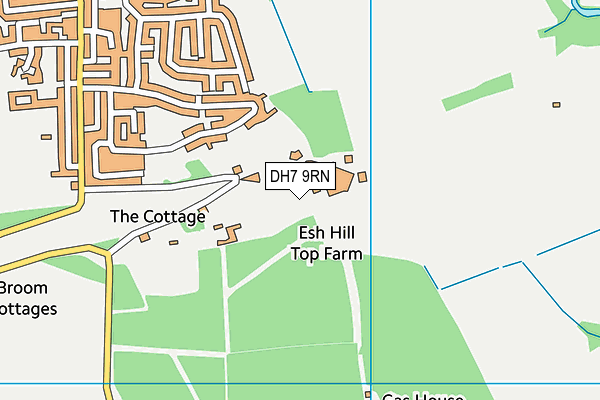 DH7 9RN map - OS VectorMap District (Ordnance Survey)