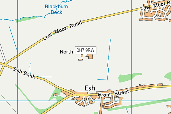 DH7 9RW map - OS VectorMap District (Ordnance Survey)