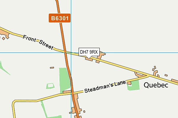 DH7 9RX map - OS VectorMap District (Ordnance Survey)